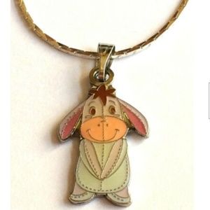 Silver Eeyore Winnie The Pooh Necklace 18" Pendant